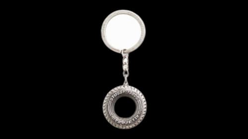 Stussy Tire Keychain Silver