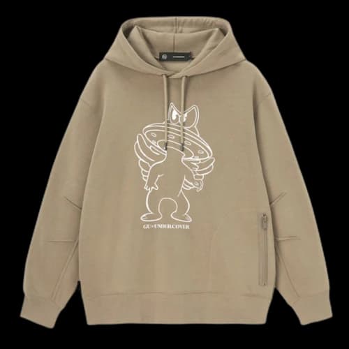 Uniqlo GU x Undercover Graphic Hoodie Brown
