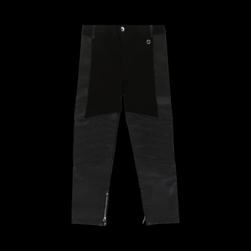 Gucci Faux Leather Mixed Media Pants 'Black'