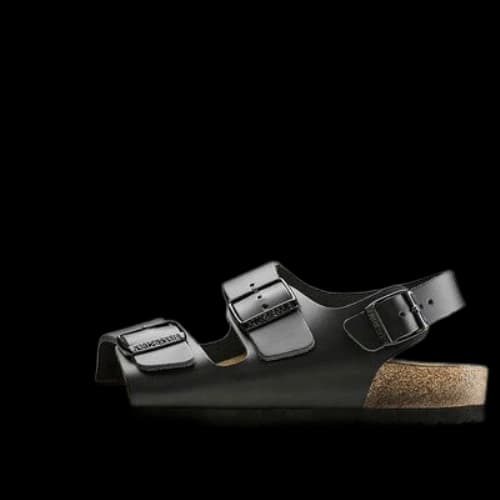 Birkenstock Milano Series Cowhide Sandals Black Version Unisex