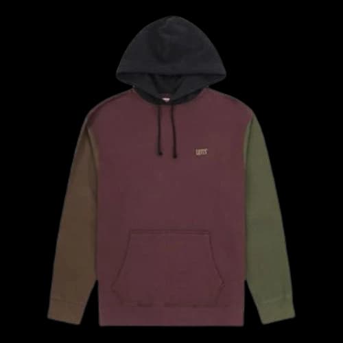 LEVI'S Levis Drawstring Hooded Pure Cotton Colorblock