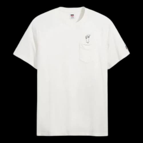 LEVI'S Levis x Peanuts Crossover Round Neck Pullover Short Sleeve White