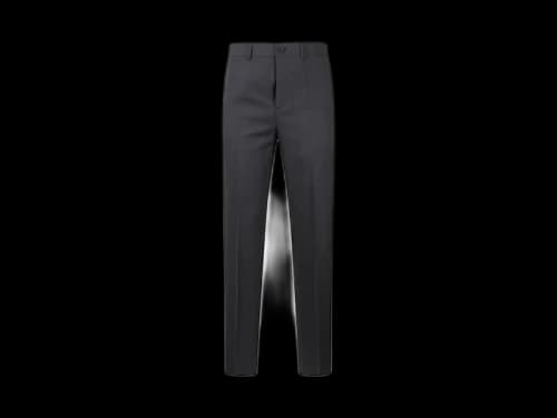 Dior Button Detailed Wool Straight-Leg Pants Grey