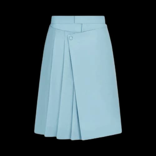 Dior Pleated Kilt Shorts 'Sky Blue'