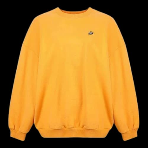 Levi's Small Logo Solid Color Round Neck Gold Orange Hoodie (Women's)