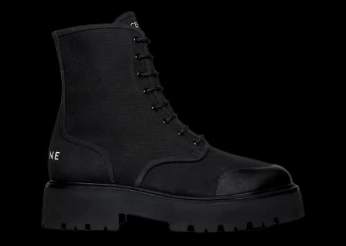 Celine Lace-Up Boot Black