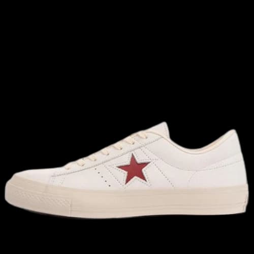 Converse one star J EB LEATHER 'White Crimson Red'