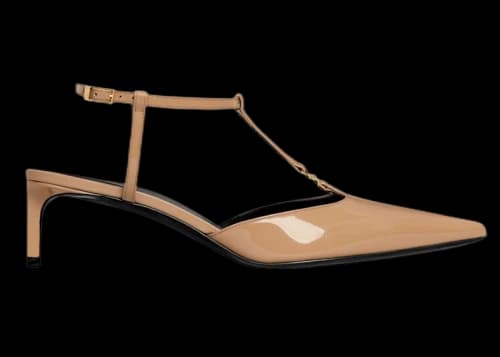 Celine Kitten Patent T-Bar Strap Pump Cappuccino (Womens)