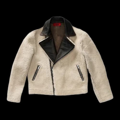 424 Lightweight Leather Jacket 'Beige'