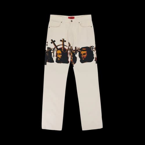 424 Graphic Baggy Pants 'White'