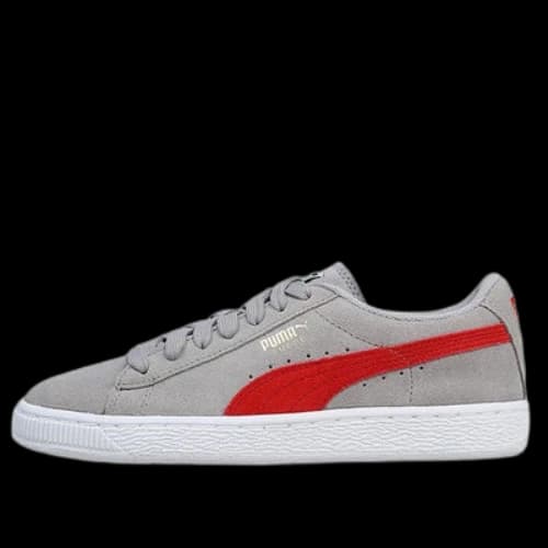 PUMA Suede Classic Jr 'Gray Red' (Women's)