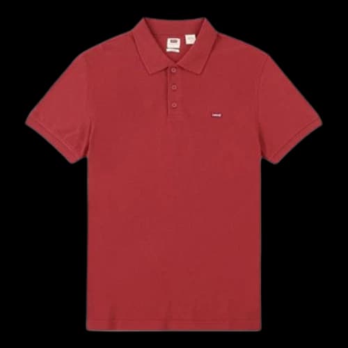 LEVI'S Levis Red Flag Embroidered Polo Short Sleeve Red