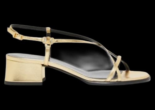 Celine Laminated Lambskin Strappy Sandal Gold (Women's)