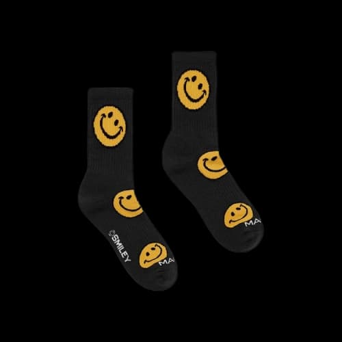 Market Smiley Vintage AOP Sock 'Black'