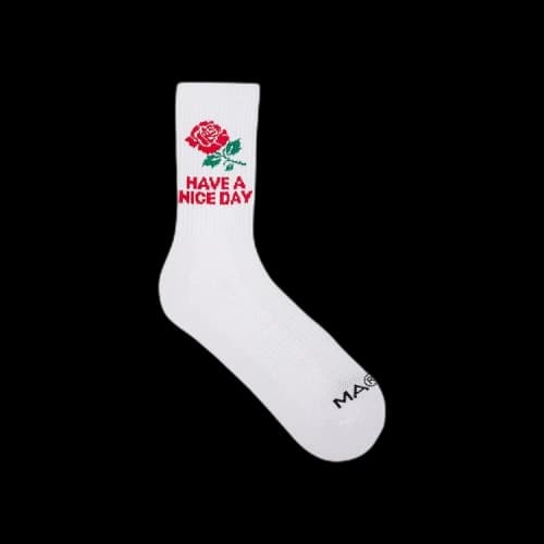 Market Have A Nice Day Socks 'White'