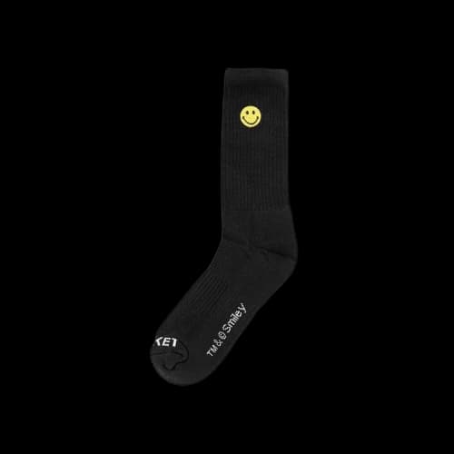 Market Smiley Small Patch Socks 'Black'