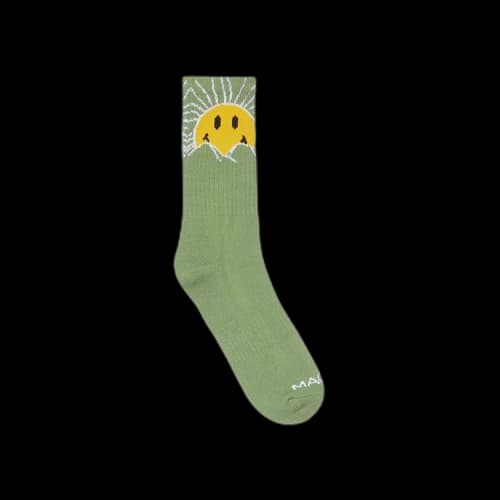 Market Smiley Sunrise Socks 'Basil'