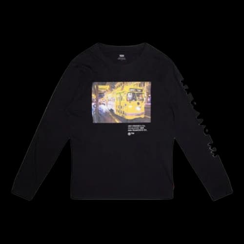 LEVI'S Levis Landscape Printing Long Sleeves Black T-Shirt