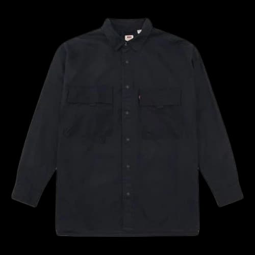 To Be Defined Levis lapel Cargo Casual Shirt Black