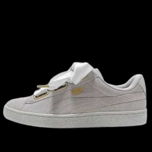 PUMA Suede Heart Satin Low Tops Skateboarding Shoes Unisex Gray