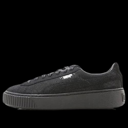 PUMA Basket Platform Casual Sneakers 'Black' (Women's)