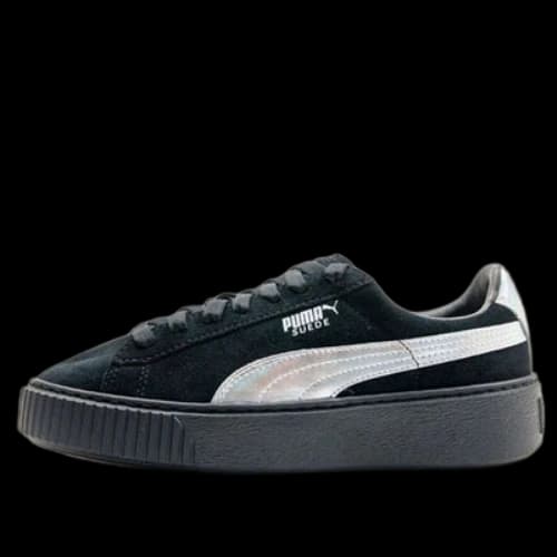 PUMA Suede Platform 'Black/Silver' (Women's)