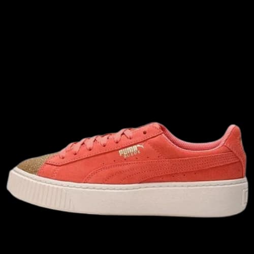 PUMA Suede Platform Glam Jr Pink/Gold