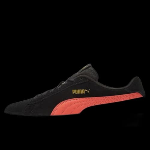 PUMA Smash V2 Retro Casual Skateboarding Shoes Unisex Black coral red