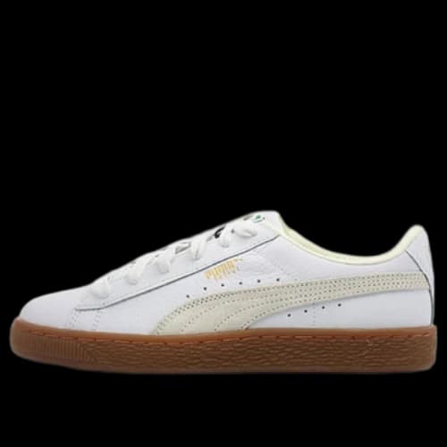 PUMA Basket Classic Rubber Retro Low Top Casual Skate Shoes Unisex White