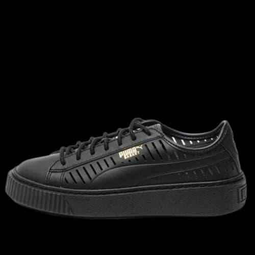 PUMA Basket Platform Summer Casual Shoes Black (Women's)