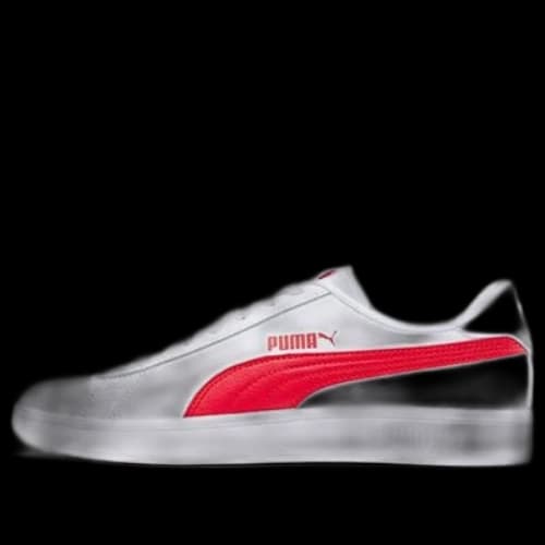 PUMA Smash V2 L White Red Unisex 'White Red'