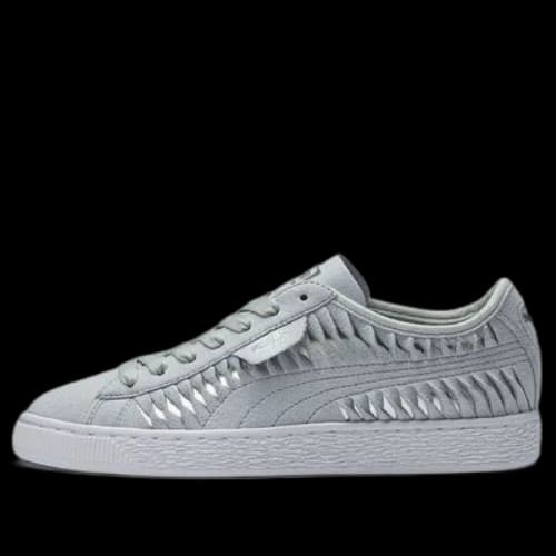 PUMA Suede Metallic Entwine 'Gray White' (Women's)