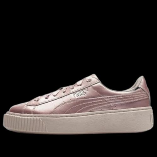 (GS) PUMA Basket Platform Metal Pink