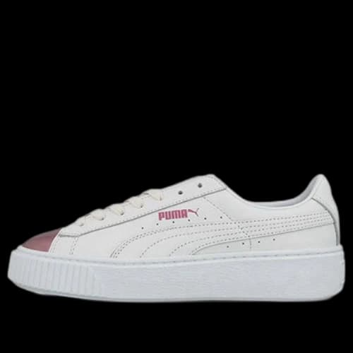 PUMA Basket Platform Metallic 'S 'White/Lilac Snow' (Women's)