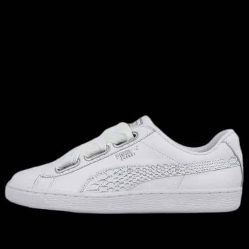 PUMA Basket Heart Oceanaire Leisure Board Shoes White (Women's)