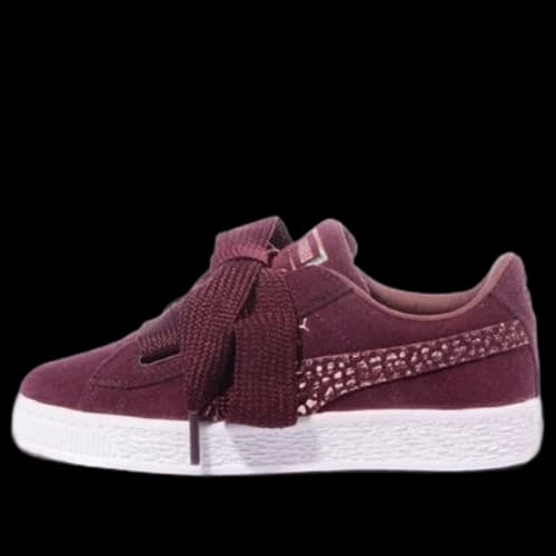 (PS) PUMA Heart Suede Animal Sneakers Red