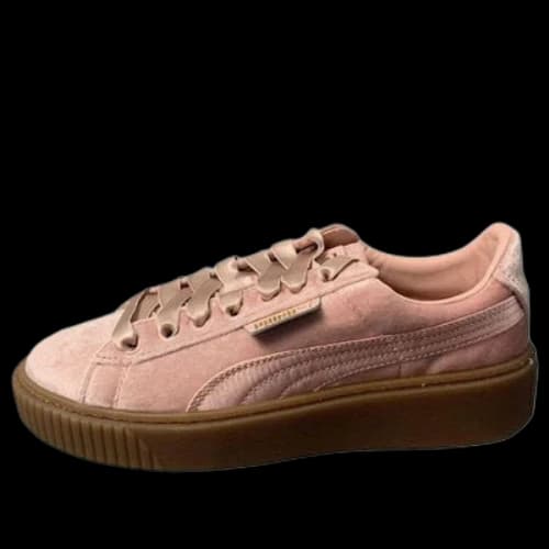 PUMA Suede Platform Pink Skateboarding Shoes Pink (Women's)