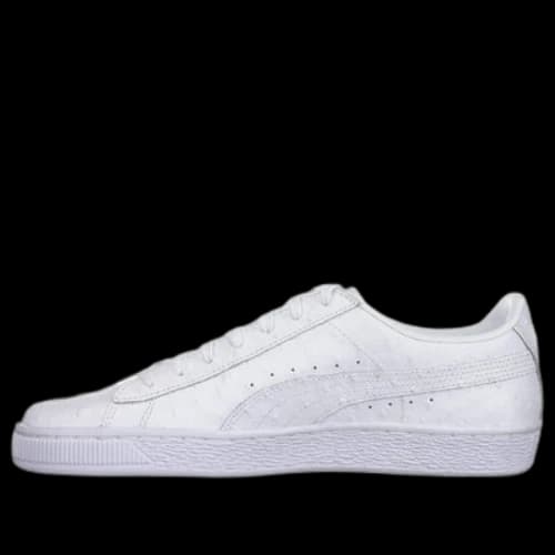 PUMA Basket Ostrich White Sneakers (Women's)
