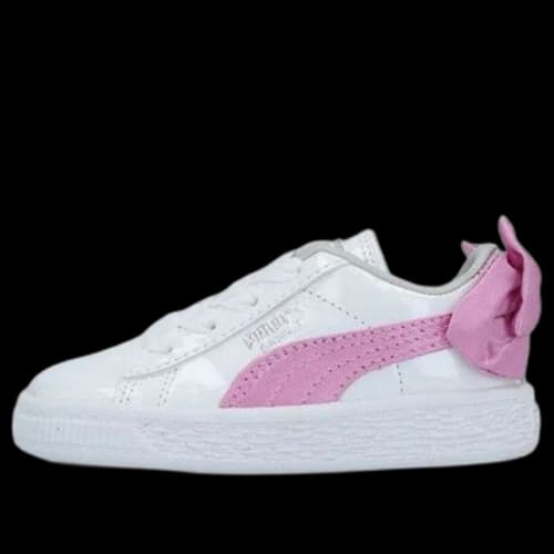 (TD) PUMA Basket Bow Patent Ac Inf Sneakers Pink