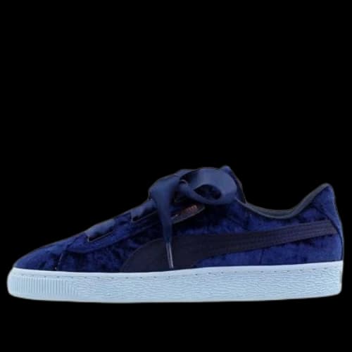 PUMA Basket Heart Velour Low-Top Sneakers K Blue