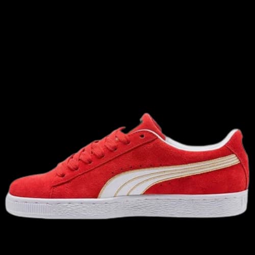 PUMA Suede Varsity Casual Sneakers Red/White/Golden (Women's)