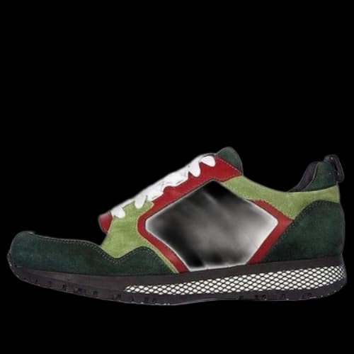 Gucci Suede Leather Trainers 'White Green'