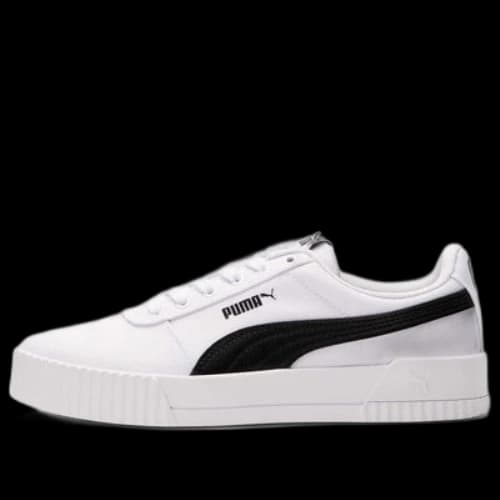 PUMA Carina Canvas Leisure Board Shoes White/Black (Women's)