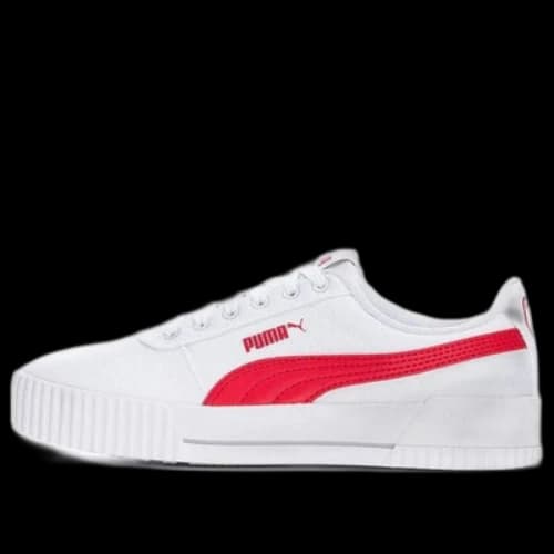 PUMA Carina Canvas Sneakers White/Red (Women's)