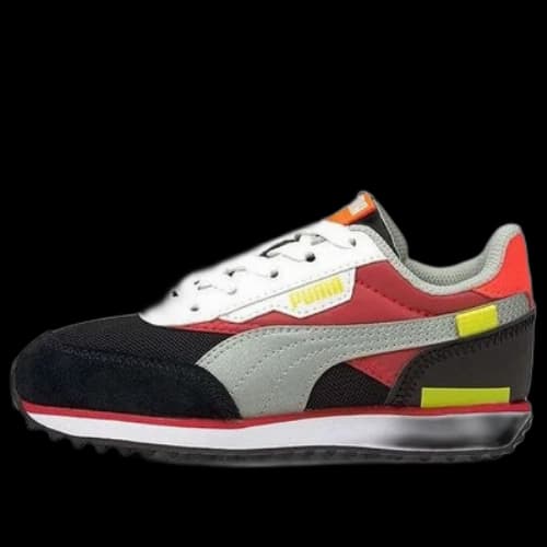 (PS) PUMA Future Rider Neon Sports Running Shoes Black/Red/White