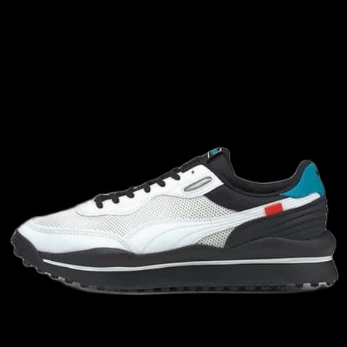 PUMA Style Rider Cyborg Low Top Running Shoes White/Black/Blue (Women's)