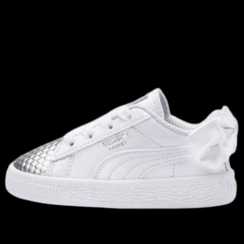 (PS) PUMA Basket Bow Coated Glam AC Sneakers White