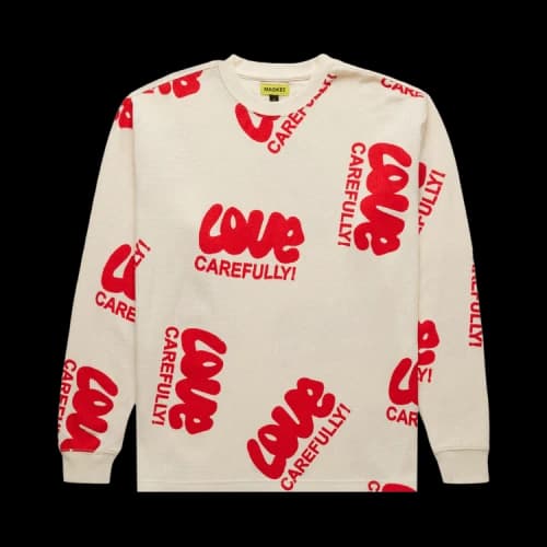 Market Love Carefully Thermal Shirt 'Cream'