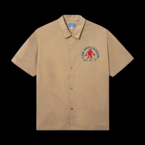 Market Les Benjamins Button Up Shirt 'Cream'