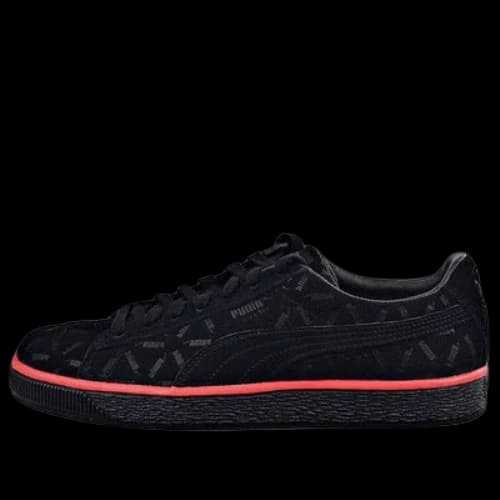 PUMA Suede Classic Lux Leisure Shoes Black/Red